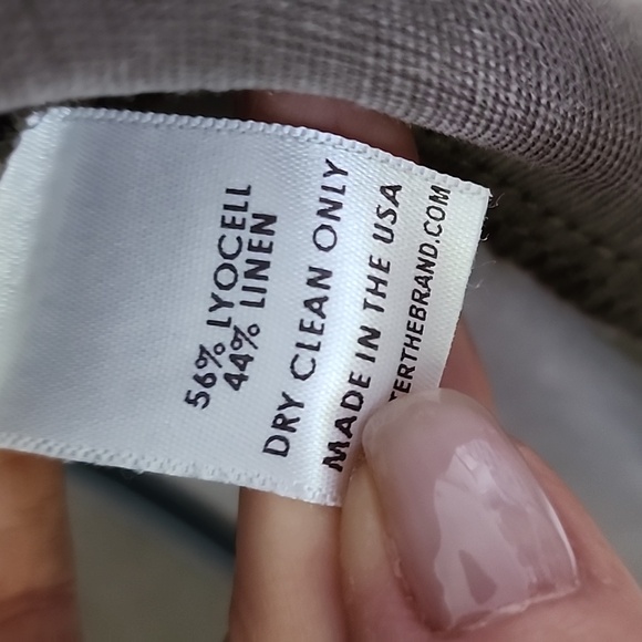 Stillwater The Ines  Olive Green Line Blend Collared Wrap Mini Dress Cardigan S - Picture 9 of 11